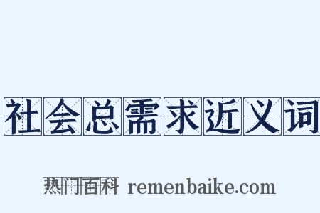 社会总需求近义词是什么意思的图片